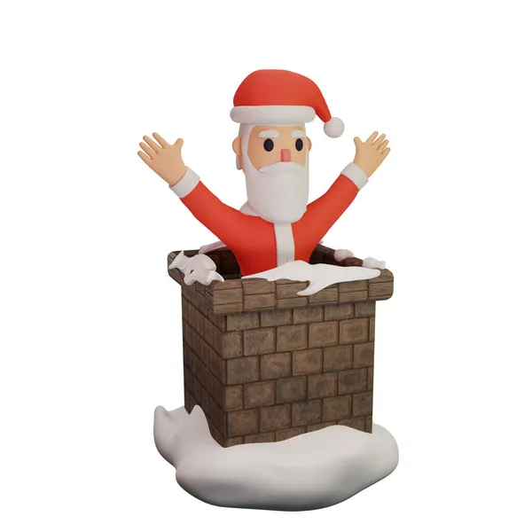 Renderização Santa Personagem Com Natal Conceito Ano Novo — Fotografia de Stock