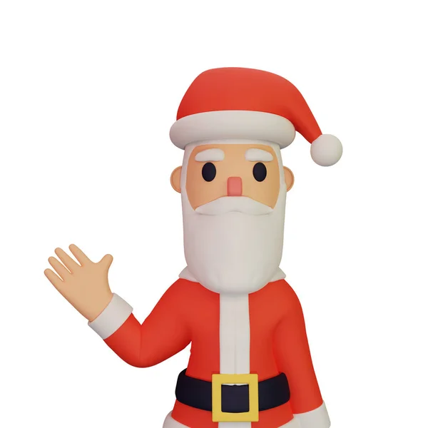 Rendering Santa Character Christmas New Year Concept — Stock Photo, Image