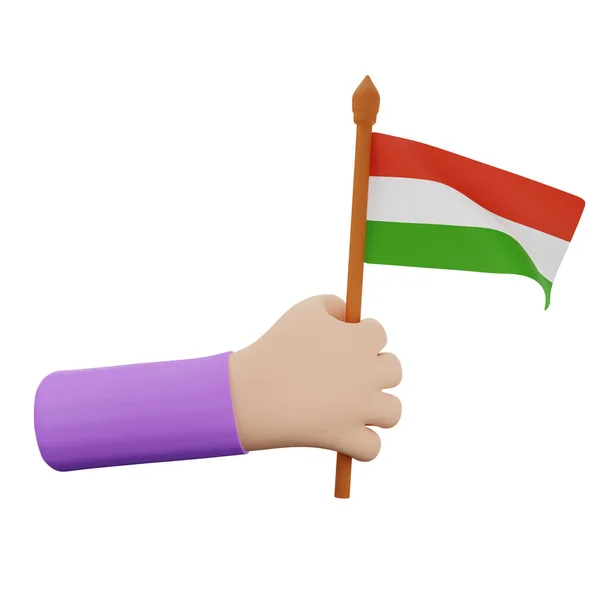 Rendering Hand Hungary National Day Concept — Stock Fotó