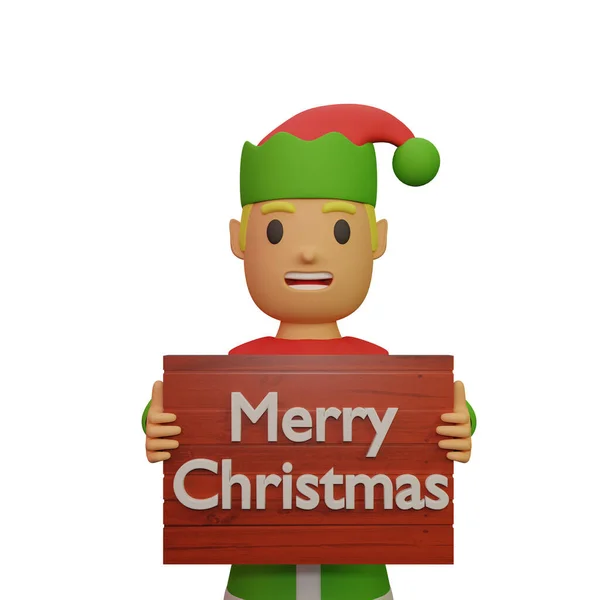 렌더링 크리스마스와 컨셉트를 캐릭터 — 스톡 사진