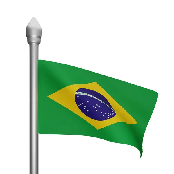 Rendering Brazil Flag Concept Brazil National Day — Stock Photo, Image