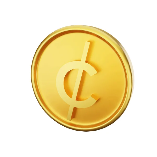 Rendering Cent Currency — Stock Photo, Image