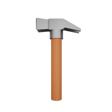 3d işleme aracı çekiç arkaplanı izole edildi