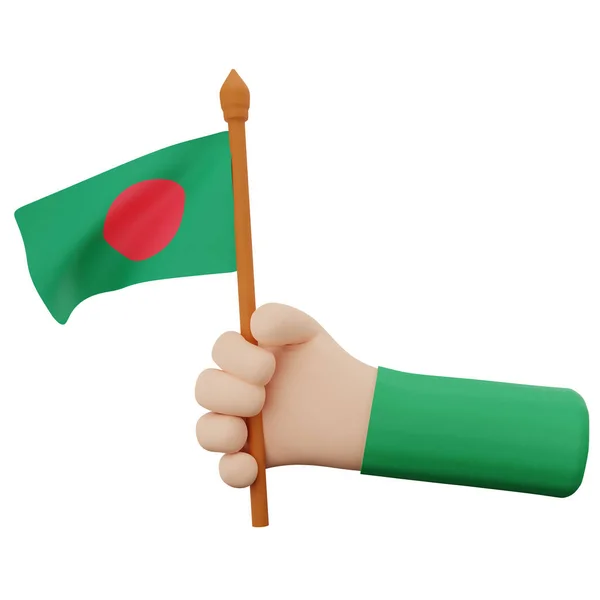 Mão Renderização Com Bangladesh Conceito Dia Nacional — Fotografia de Stock