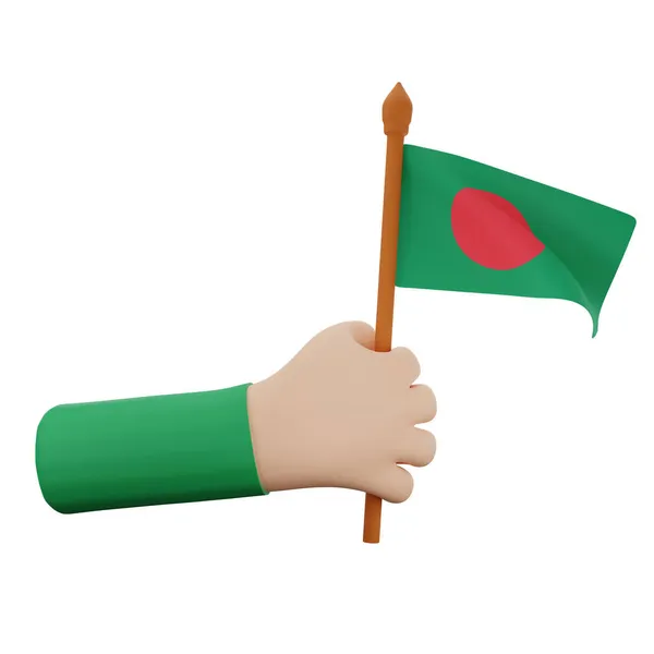 Rendering Hand Med Bangladesh Nationella Dag Koncept — Stockfoto