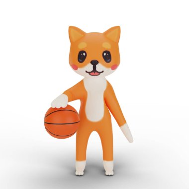 Corgi 'nin basketbol oynadığı 3D canlandırma