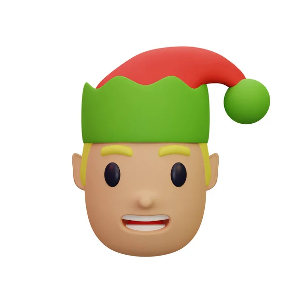 Renderização Conceito Natal Personagem Elfos Ícone — Fotografia de Stock