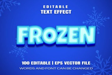 Editable text effects frozen , words and font can be changed