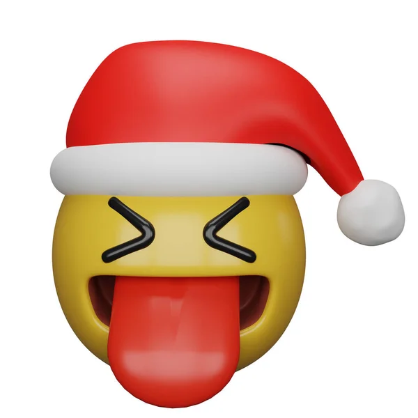 Rendering Christmas New Year Emojis — Fotografia de Stock