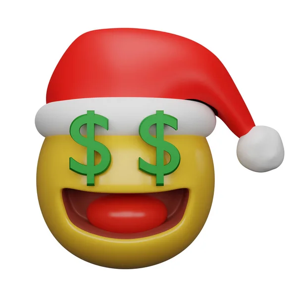 クリスマスと新年の3Dレンダリング Emojidex 絵文字デックス — ストック写真