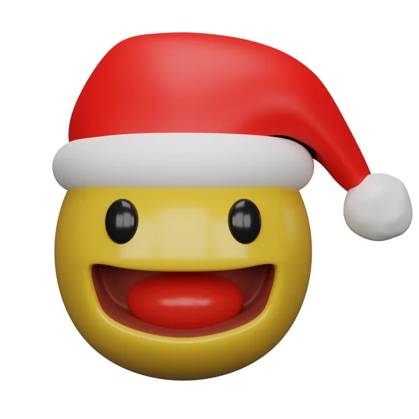 Rendering Christmas New Year Emojis — Foto Stock