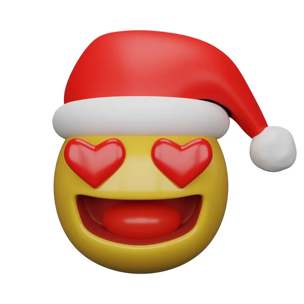 Rendering Christmas New Year Emojis — Fotografia de Stock
