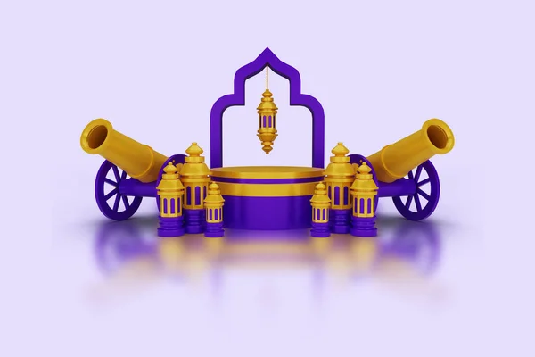 Maken Islamitische Ramadan Groeten Ornamenten Islamitische Podia — Stockfoto