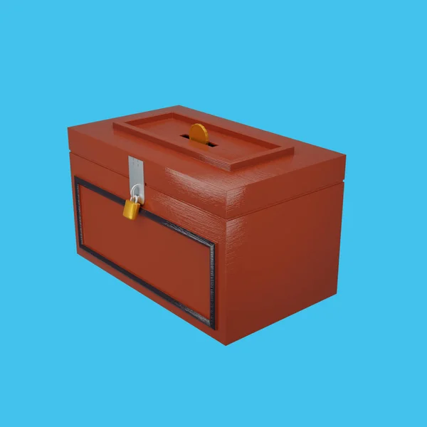 Rendering Charity Box Icon — Stock Photo, Image