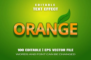 Düzenlenebilir metin efektleri Turuncu, kelimeler ve yazı tipi değiştirilebilir