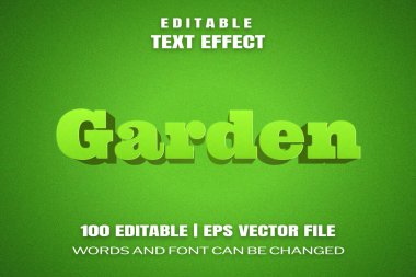Düzenlenebilir metin efektleri Bahçe, kelimeler ve yazı tipi değiştirilebilir