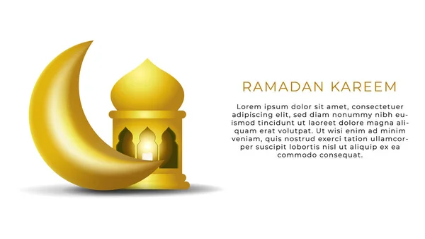 Banner Hälsning Ramadan Kareem — Stock vektor