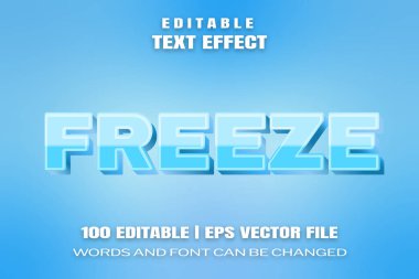 Düzenlenebilir metin efektleri Dondur, kelimeler ve yazı tipi değiştirilebilir