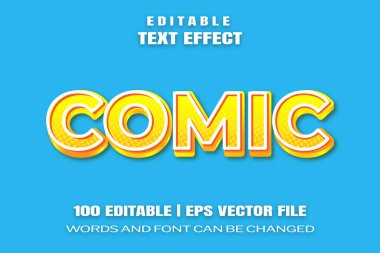 Düzenlenebilir metin efektleri Çizgi roman, kelimeler ve yazı tipi değiştirilebilir