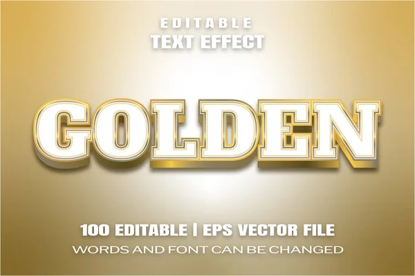 Editable Text Effects Golden Words Font Can Changed — Stockový vektor