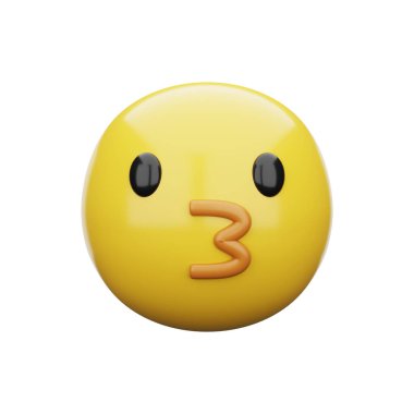 3D emoji Öpüşen Surat