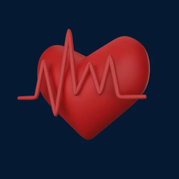 Symbol Herzfrequenz Gesundheit Thema — Stockfoto