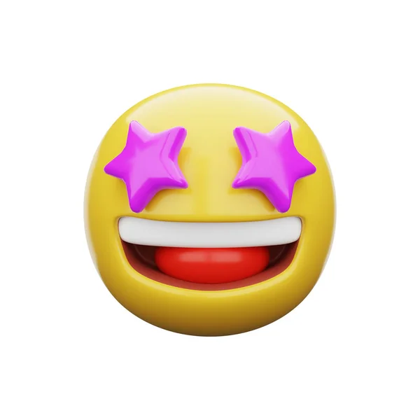 Emoji Star Struck — 图库照片