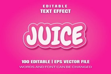 Düzenlenebilir metin efektleri Juice, kelimeler ve yazı tipi değiştirilebilir