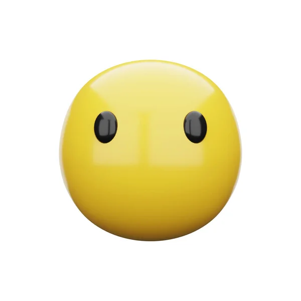 Emoji Twarz Bez Ust — Zdjęcie stockowe