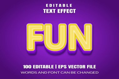 Düzenlenebilir metin efektleri Eğlence, kelimeler ve yazı tipi değiştirilebilir