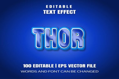 Editable text effects Thor , words and font can be changed