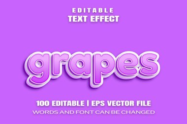 Editable text effects grapes , words and font can be changed