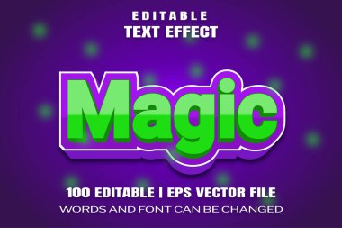 Editable text effects Magic , words and font can be changed