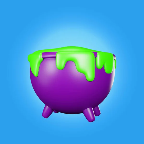 Render Magic Cauldron Halloween Icon — Stock Photo, Image