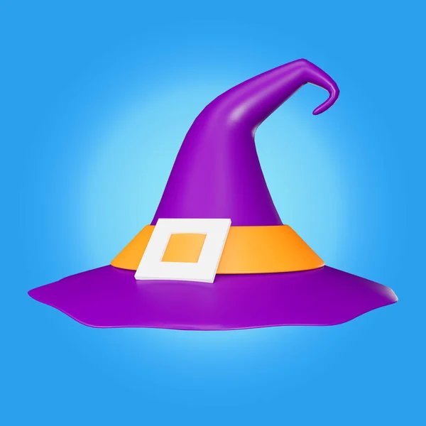 3d render witch hat halloween icon