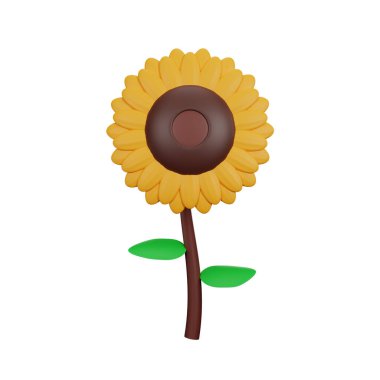 3D ayçiçeği Şükran Günü simgesi