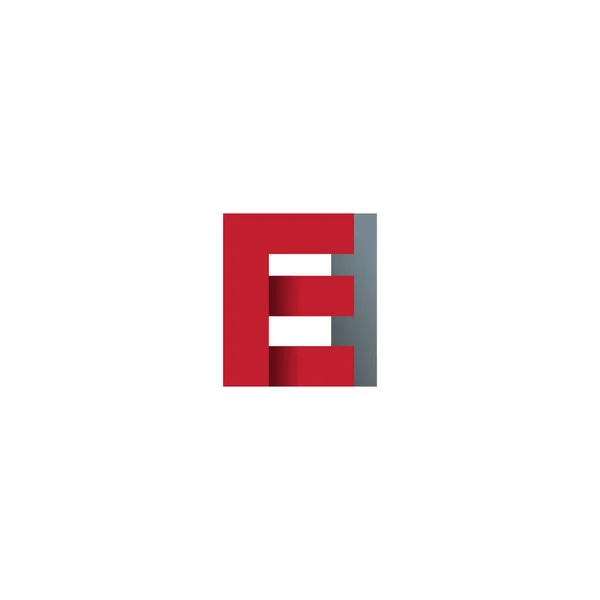 Начальные Буквы Перекрывающийся Логотип Складки Красный Серый Элементы Векторного Шаблона — стоковый вектор
