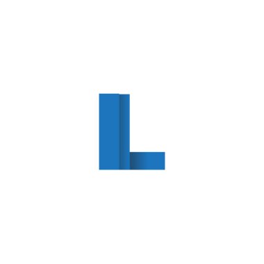 Initial letters IL, overlapping fold logo, blue, vector template elements for creative industry
