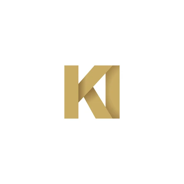 Початкові Літери Кмі Перекриваються Складанням Логотипу Коричневе Золото Векторні Елементи — стоковий вектор