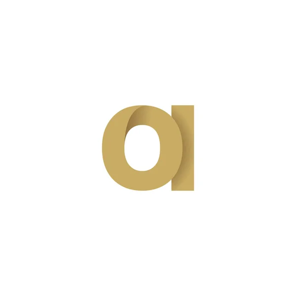 Початкові Літери Перекриваються Складанням Логотипу Коричневе Золото Векторні Елементи Шаблону — стоковий вектор
