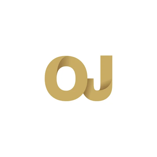 Початкові Літери Перетинаються Складений Логотип Коричневе Золото Векторні Шаблонні Елементи — стоковий вектор