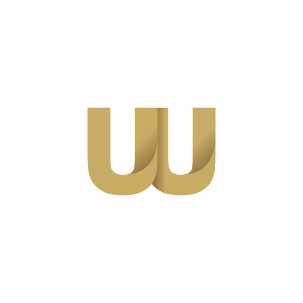 Αρχικά Γράμματα Επικαλυπτόμενο Λογότυπο Φορές Καφέ Χρυσό Διανυσματικά Στοιχεία Πρότυπο — Διανυσματικό Αρχείο