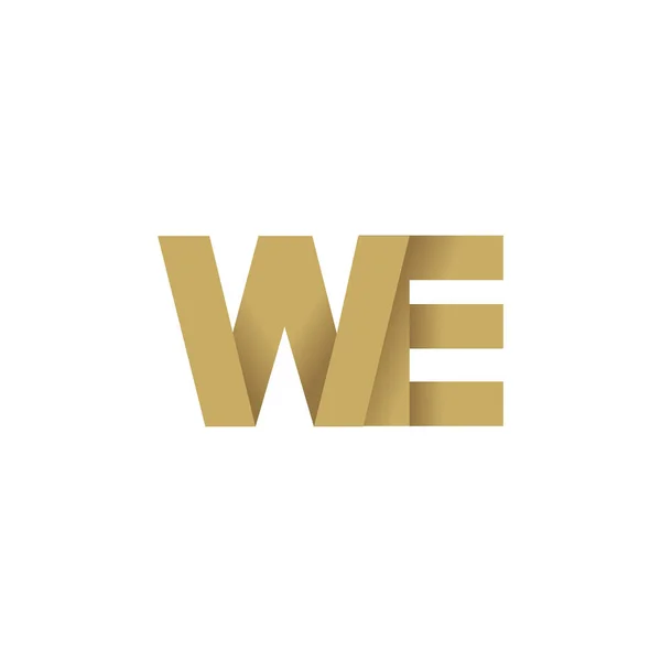 Початкові Літери Логотип Складки Коричневе Золото Векторні Елементи Шаблону Творчої — стоковий вектор