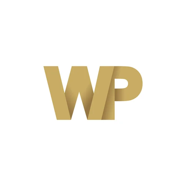 Αρχικά Γράμματα Επικαλυπτόμενο Λογότυπο Φορές Καφέ Χρυσό Διανυσματικά Στοιχεία Πρότυπο — Διανυσματικό Αρχείο