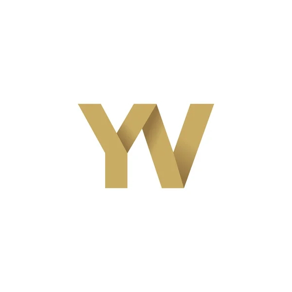 Початкові Літери Перекривають Складку Логотипу Коричневе Золото Векторні Елементи Шаблону — стоковий вектор