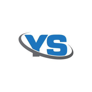 Initial letters YS, swoosh orbit ring logo, blue gray, vector template elements for business, company, creative industry