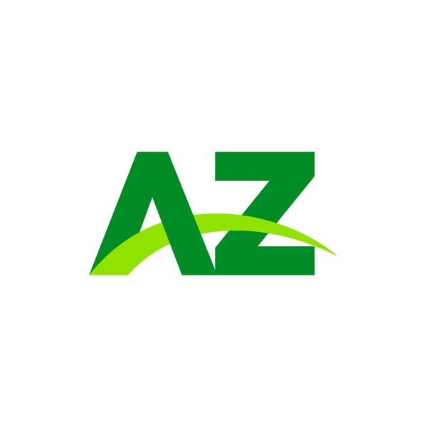 Initial Letters Logo Overlapping Linked Swoosh Grass Capital Logo Concept — Stok Vektör