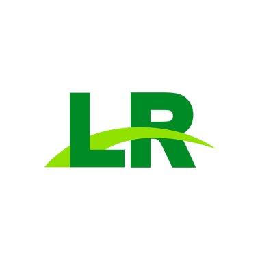 Initial letters logo LR, overlapping linked swoosh grass capital logo concept, eco nature green, vector icon logo template elements for business, company, creative industry