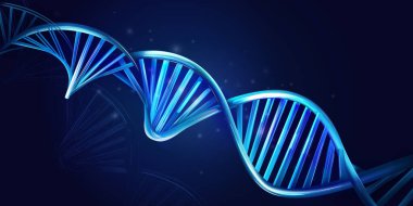 koyu arka plan üzerinde parlayan dna dizilerini.