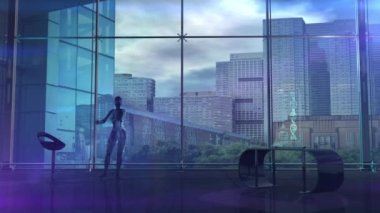 Robot DNA 'nın yapısını inceler, 3D görüntüleme.